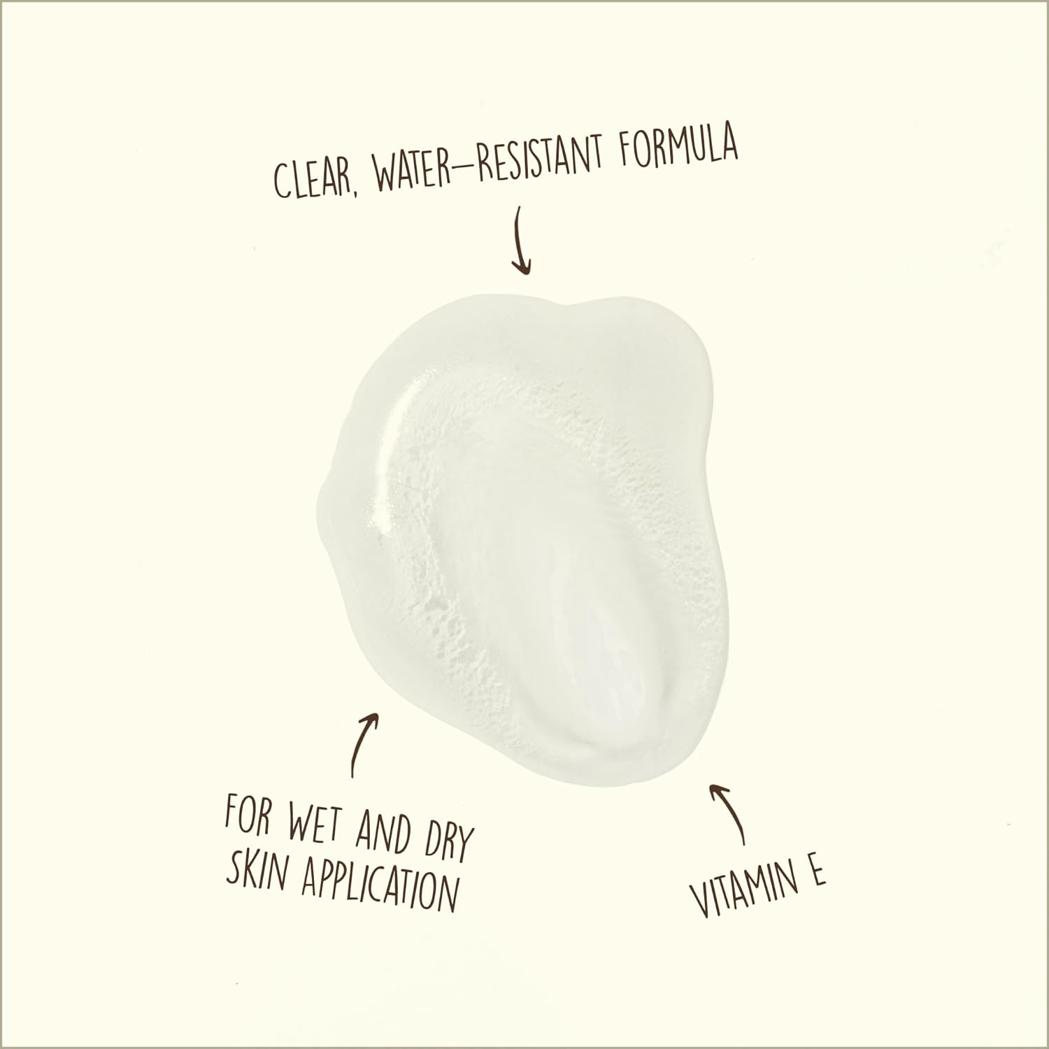 clear, non-greasy lotion that applies invisibly on wet or dry skin
