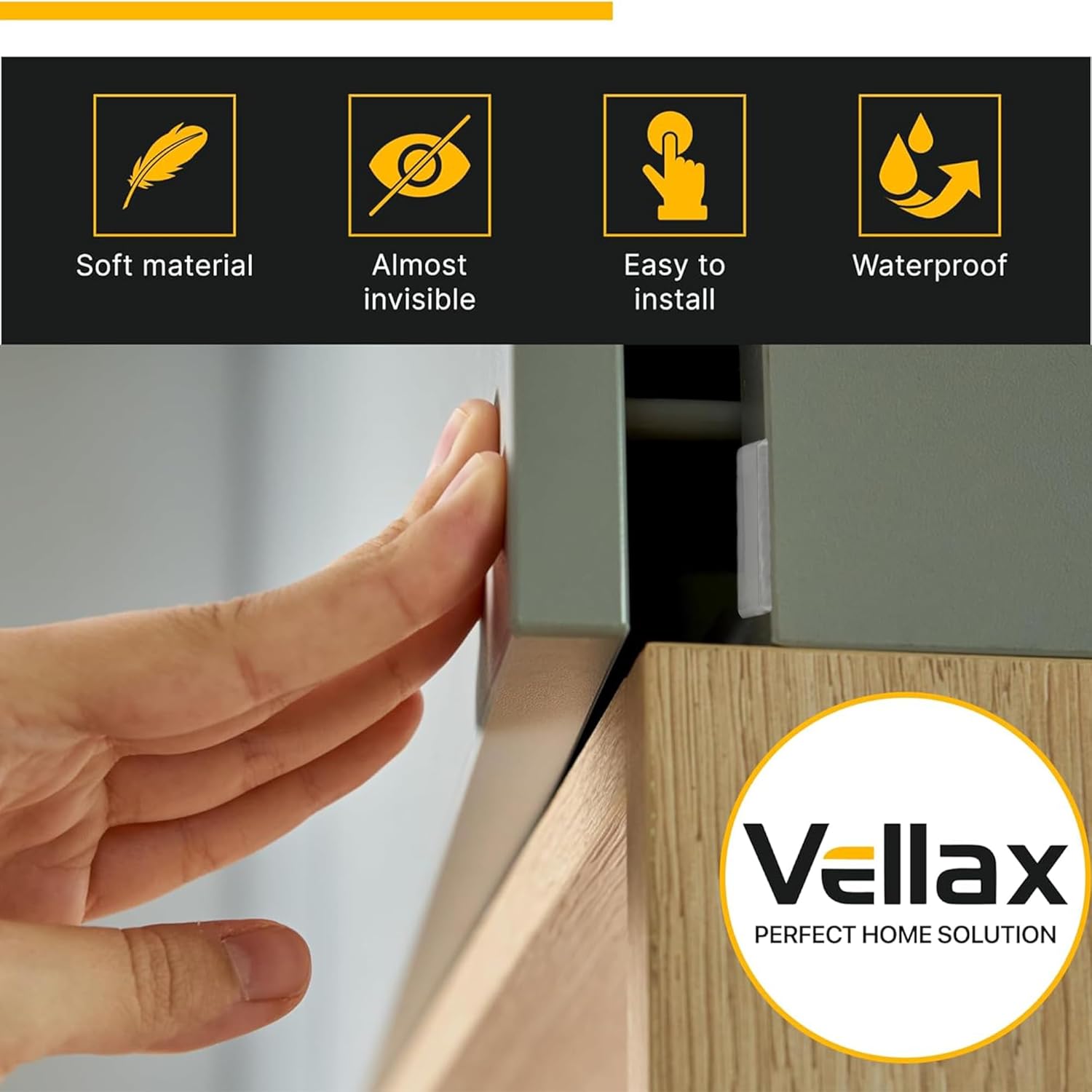 CLEARGRIP Self-Adhesive Furniture Pads – Seamless Clear Bumpers for Glass-Front Cabinets and Display Case Styling