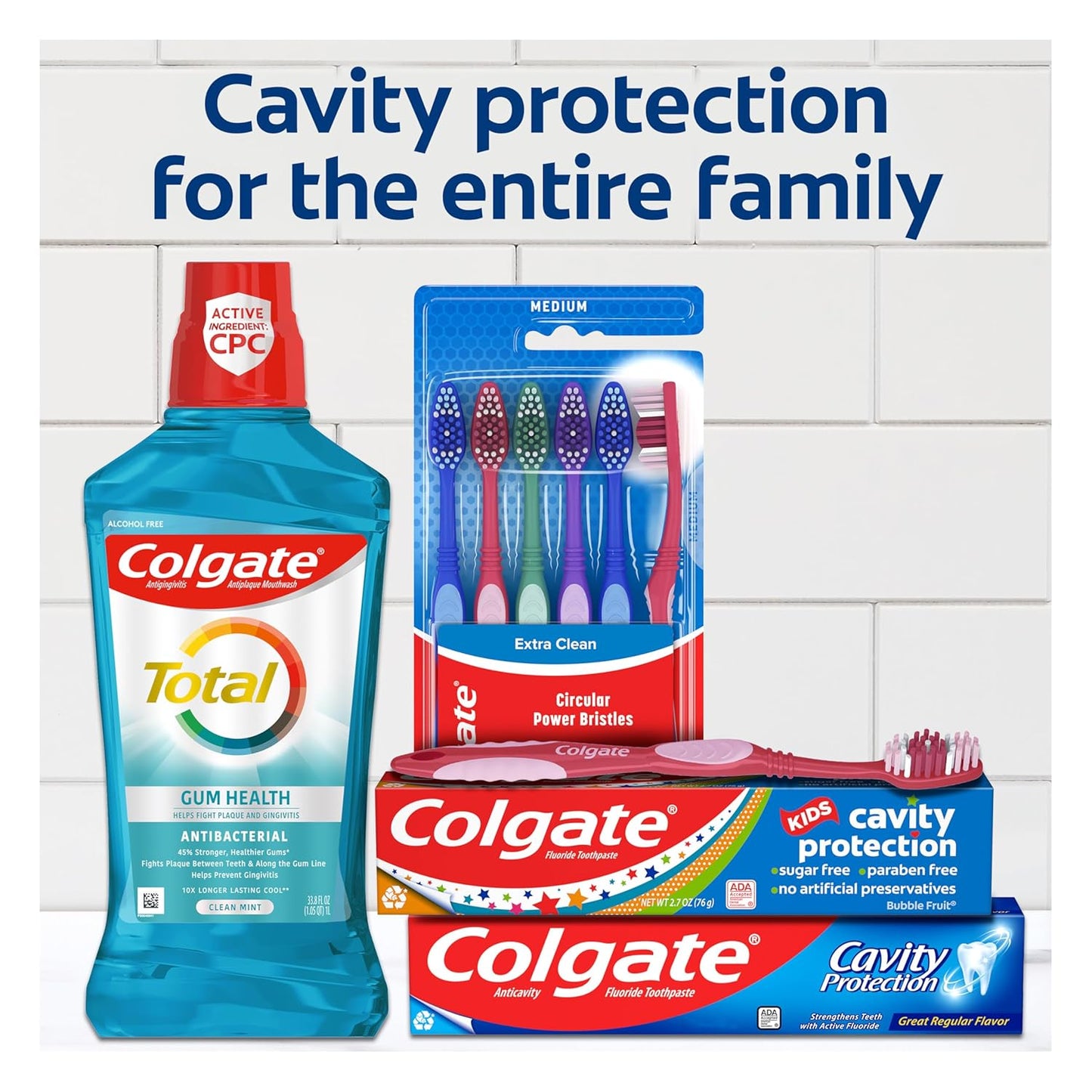 Colgate Fluoride Toothpaste Essentials – Minimalist Design for Uncluttered Bathrooms