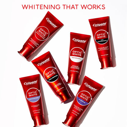 Colgate Optic White Renewal Toothpaste – Fluoride-Protected Whitening Without Sensitivity, 3 Pack
