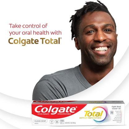Colgate Total Clean Mint Anticavity Toothpaste 4-Pack – Trusted Kids' Bathroom Toothpaste for Gingivitis and Cavity Prevention