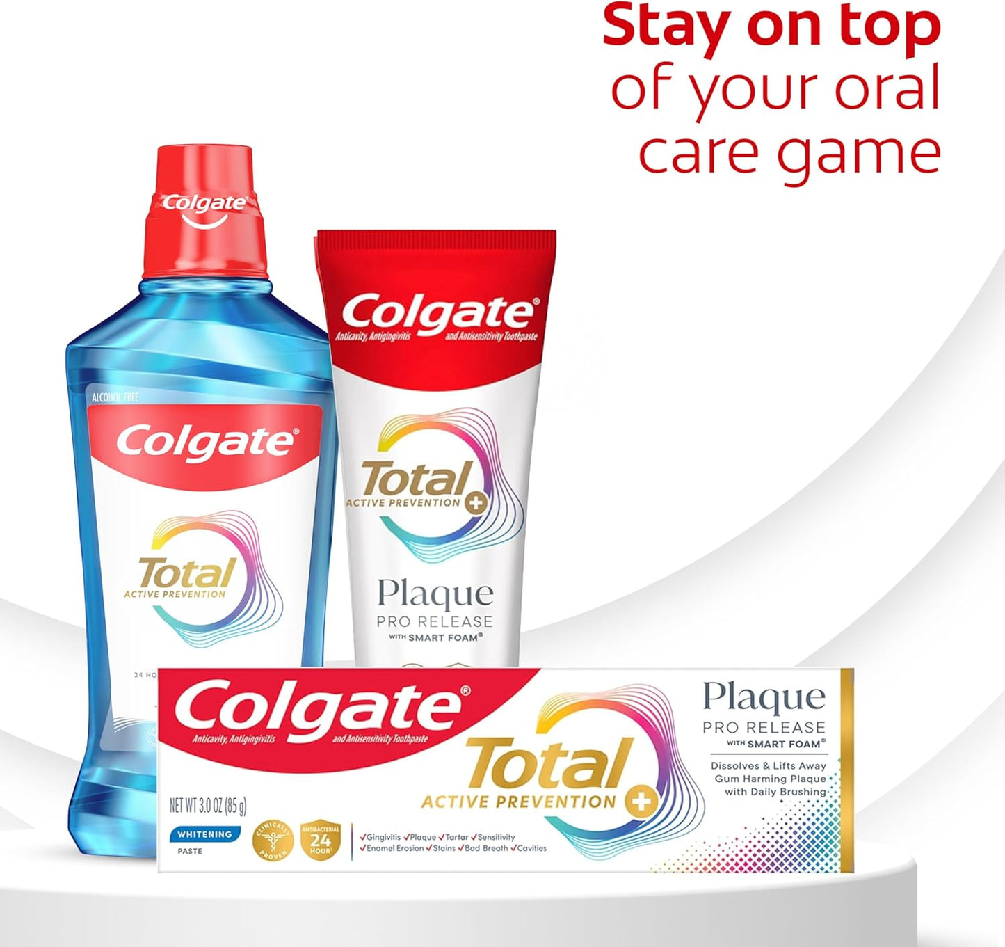 Colgate Total Plaque Pro Release Whitening Toothpaste – Self-Care Essential for Healthy Gums & Brighter Smile