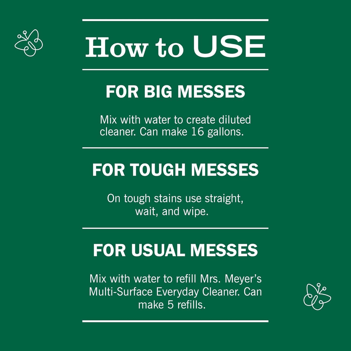 compatible with mrs. meyer's clean day all-purpose refill system