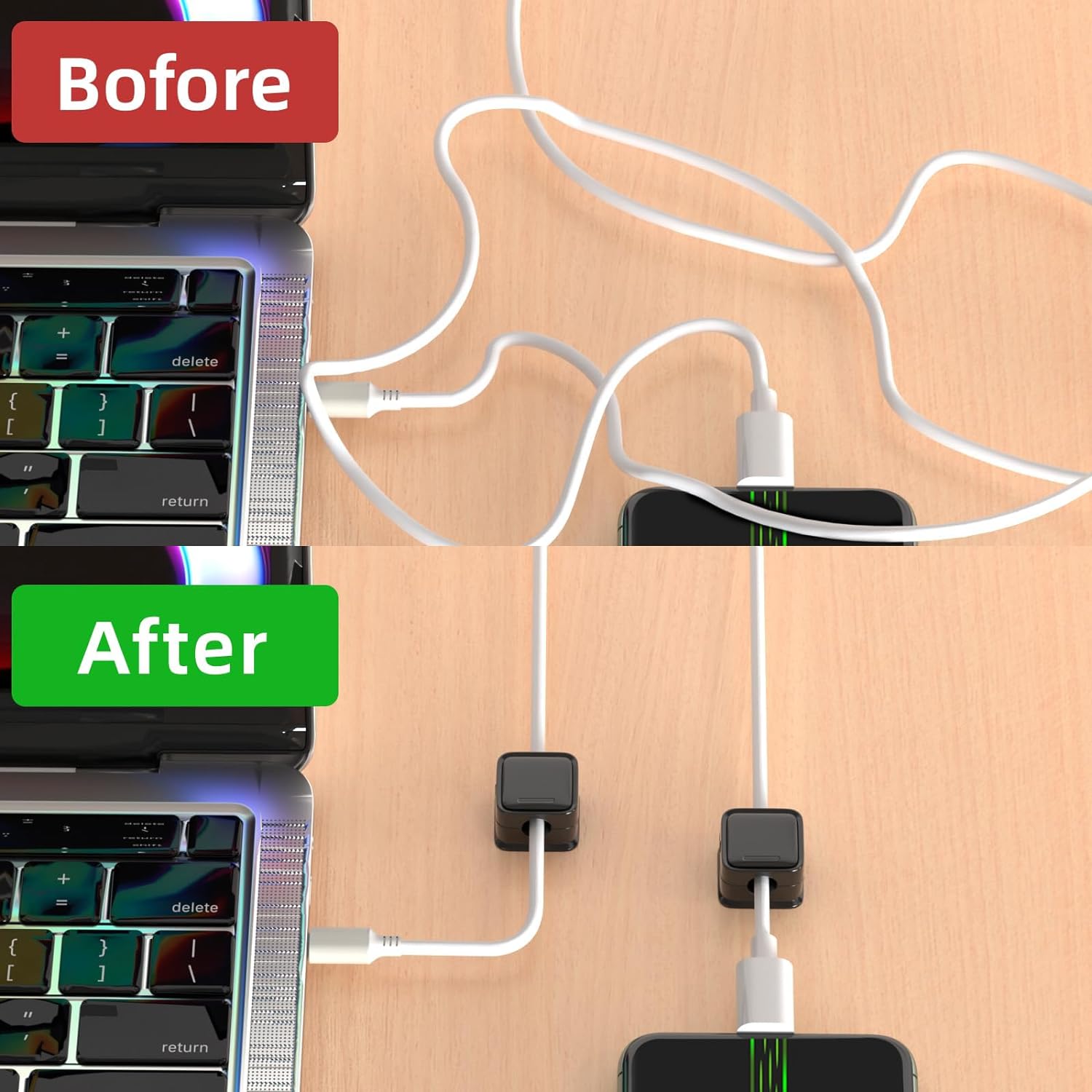 Costop Adhesive Cable Clips – Thoughtful Organization Gift for Tech-Lover Dads and Husbands