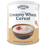 Augason Farms Creamy Wheat Cereal Bulk Can – Quick Hot Cereal for Family Campsite Mornings, 6,480 Calories