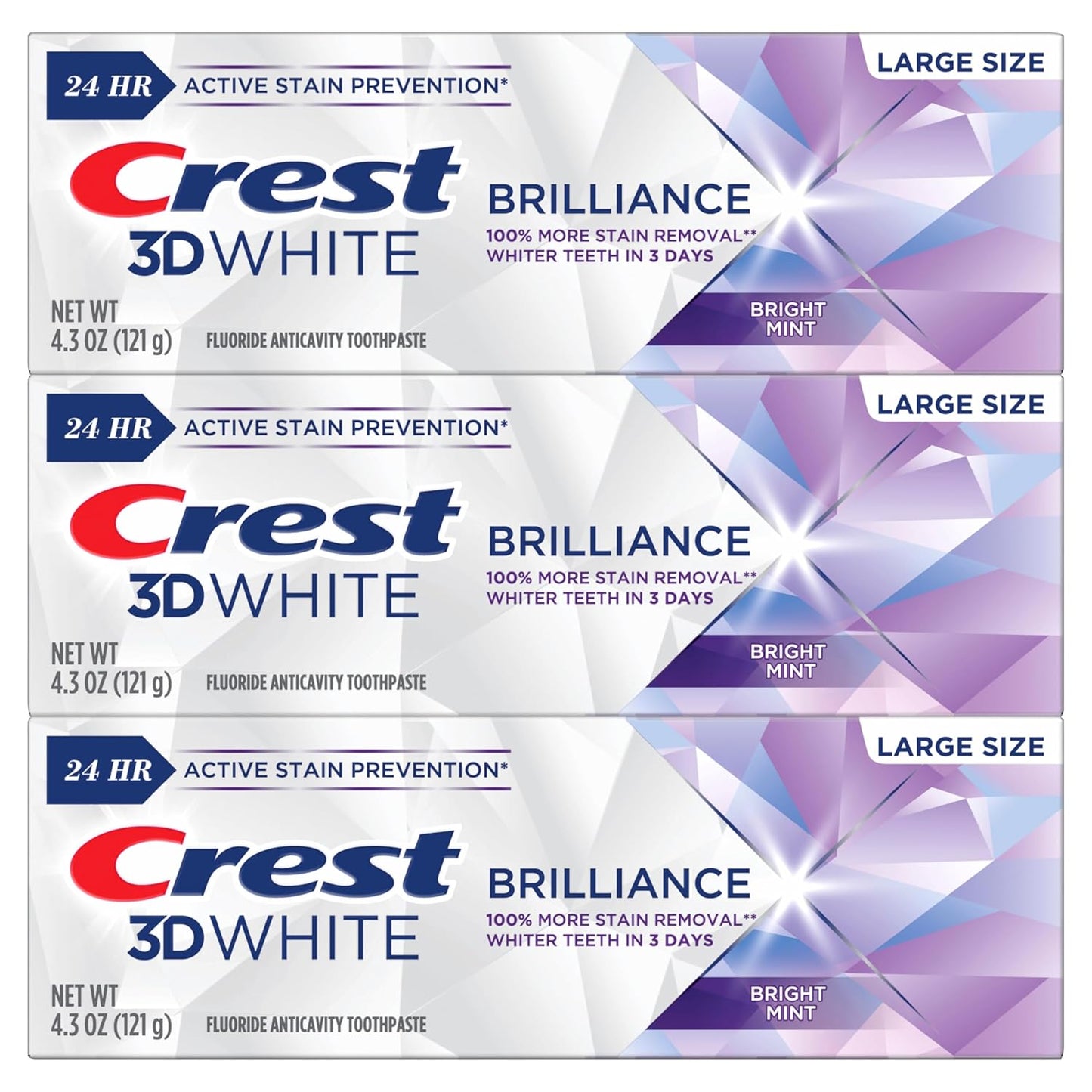 Crest 3D White Brilliance Bright Mint Toothpaste – Quick Whitening Routine for Busy Home Office Mornings