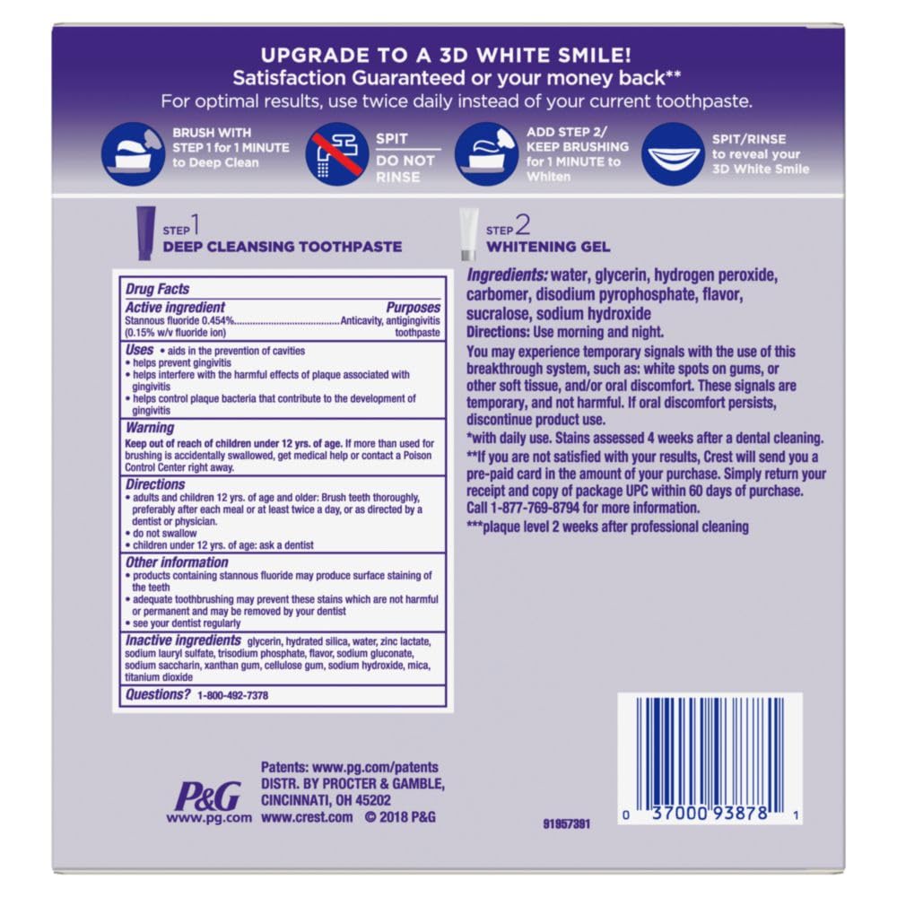Crest 3D White Quick Whitening Kit – Streamline Your Morning Productivity with 2-Minute Professional Results