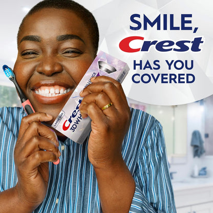 Crest 3D White Toothpaste – All-in-One Whitening & Cavity Protection, No Extras Needed