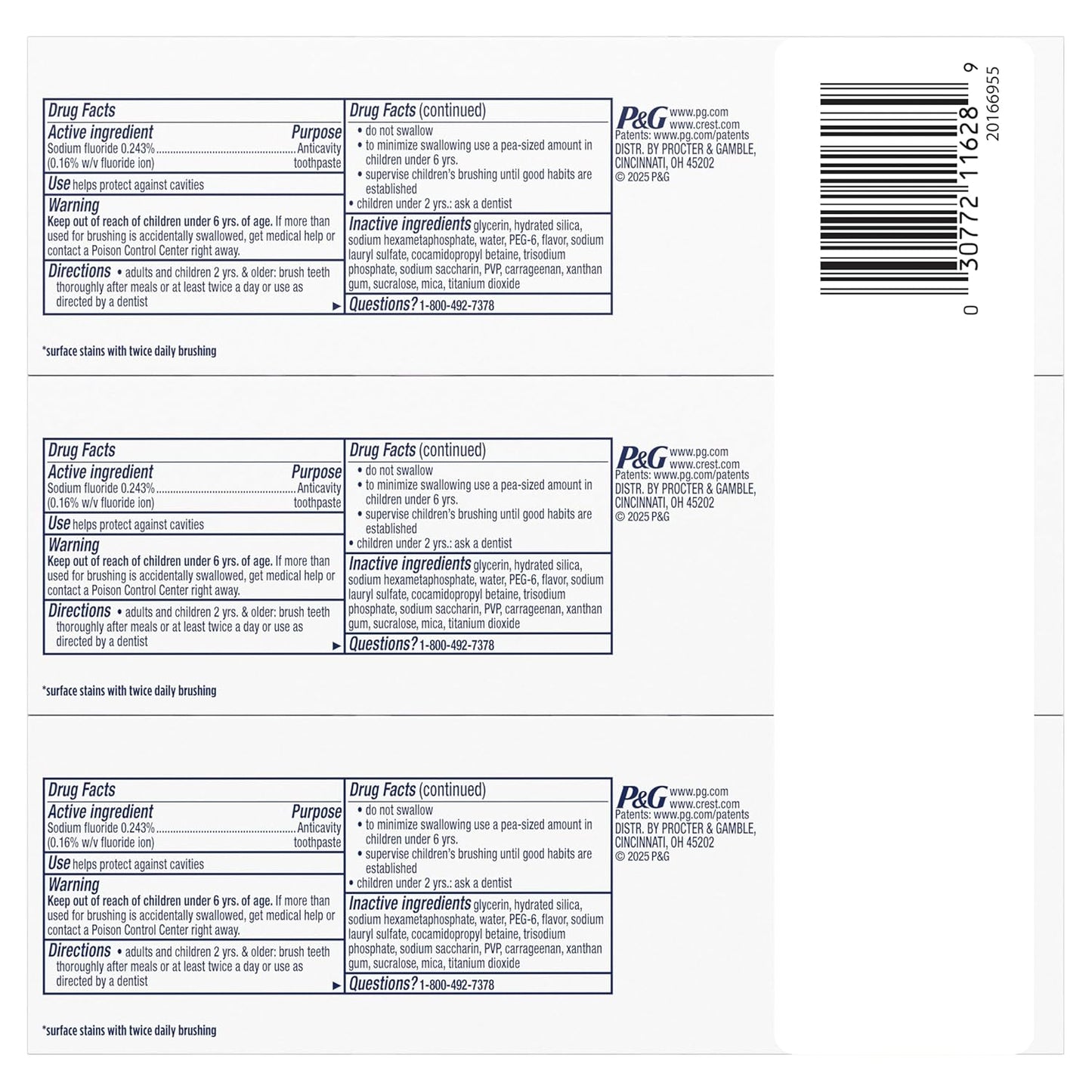 Crest 3D White Toothpaste – All-in-One Whitening & Cavity Protection, No Extras Needed
