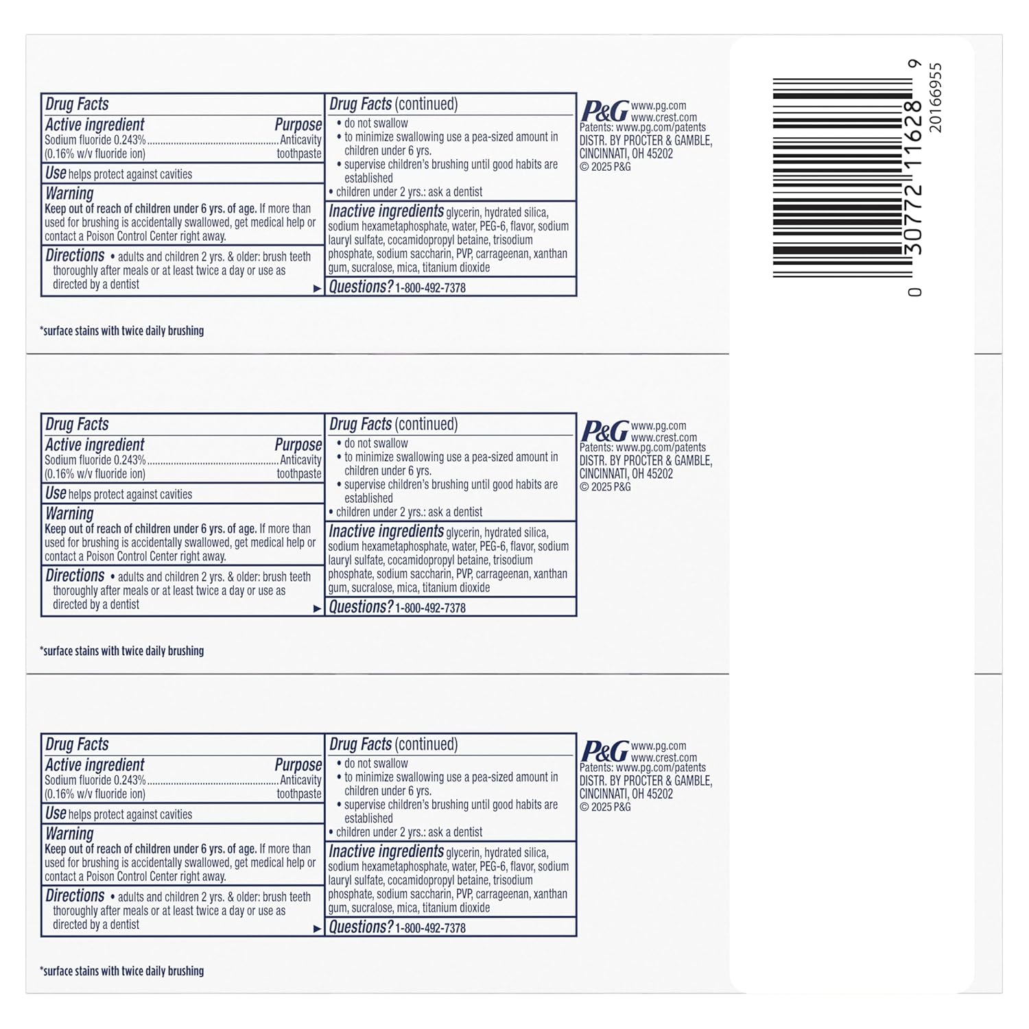 Crest 3D White Toothpaste – All-in-One Whitening & Cavity Protection, No Extras Needed