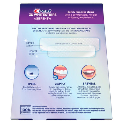 Crest 3D Whitestrips Age Renew – Elevated Teeth Brightening with 18-Month Lasting Results
