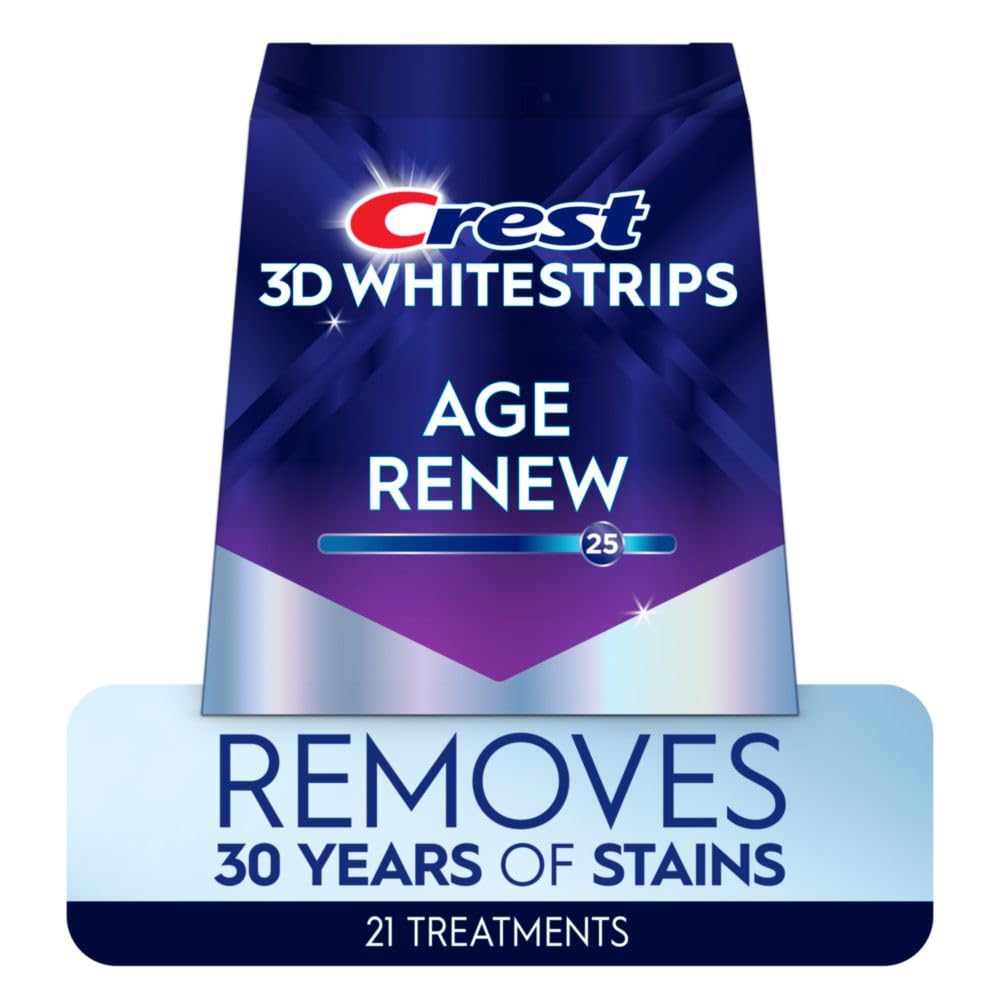 Crest 3D Whitestrips Age Renew – Elevated Teeth Brightening with 18-Month Lasting Results