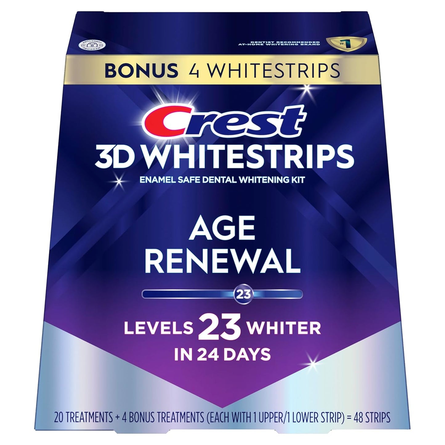 Crest 3D Whitestrips Age Renewal – Luxury Teeth Whitening Alternative to $400 Dental Office Treatments