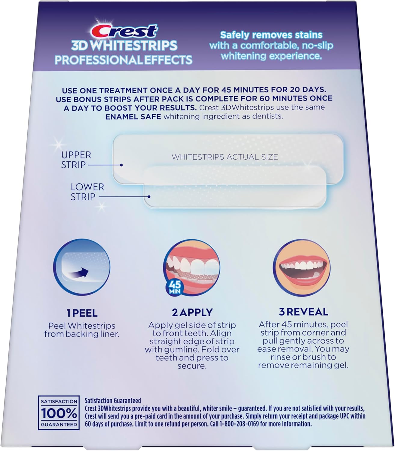 Crest 3D Whitestrips Professional Effects – Luxury Teeth Whitening Strips with Advanced Seal Technology & Professional Formula