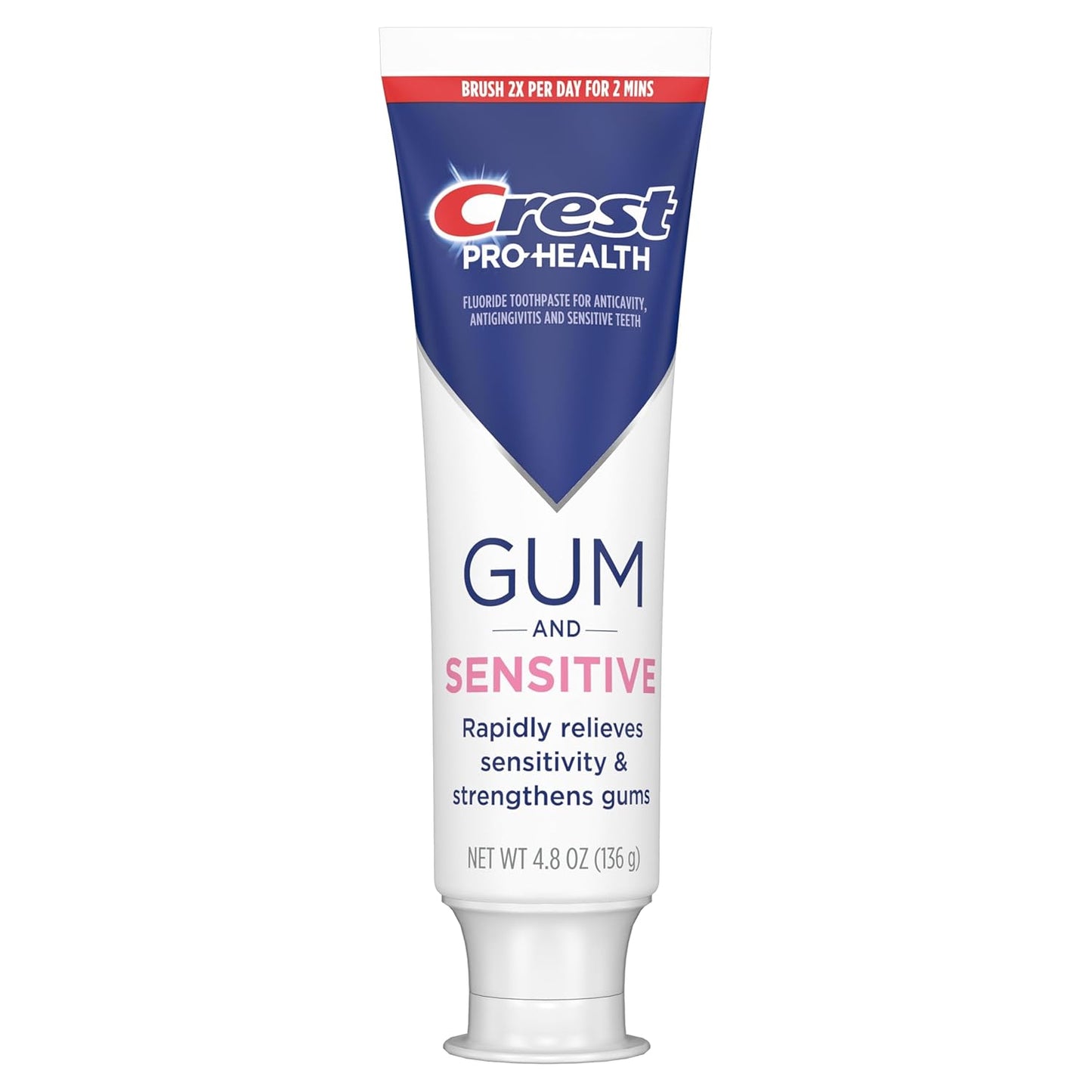 Crest Antibacterial Toothpaste 4.8oz (3-Pack) – Clinically Proven Focus Support & Gum Health for Busy Adults