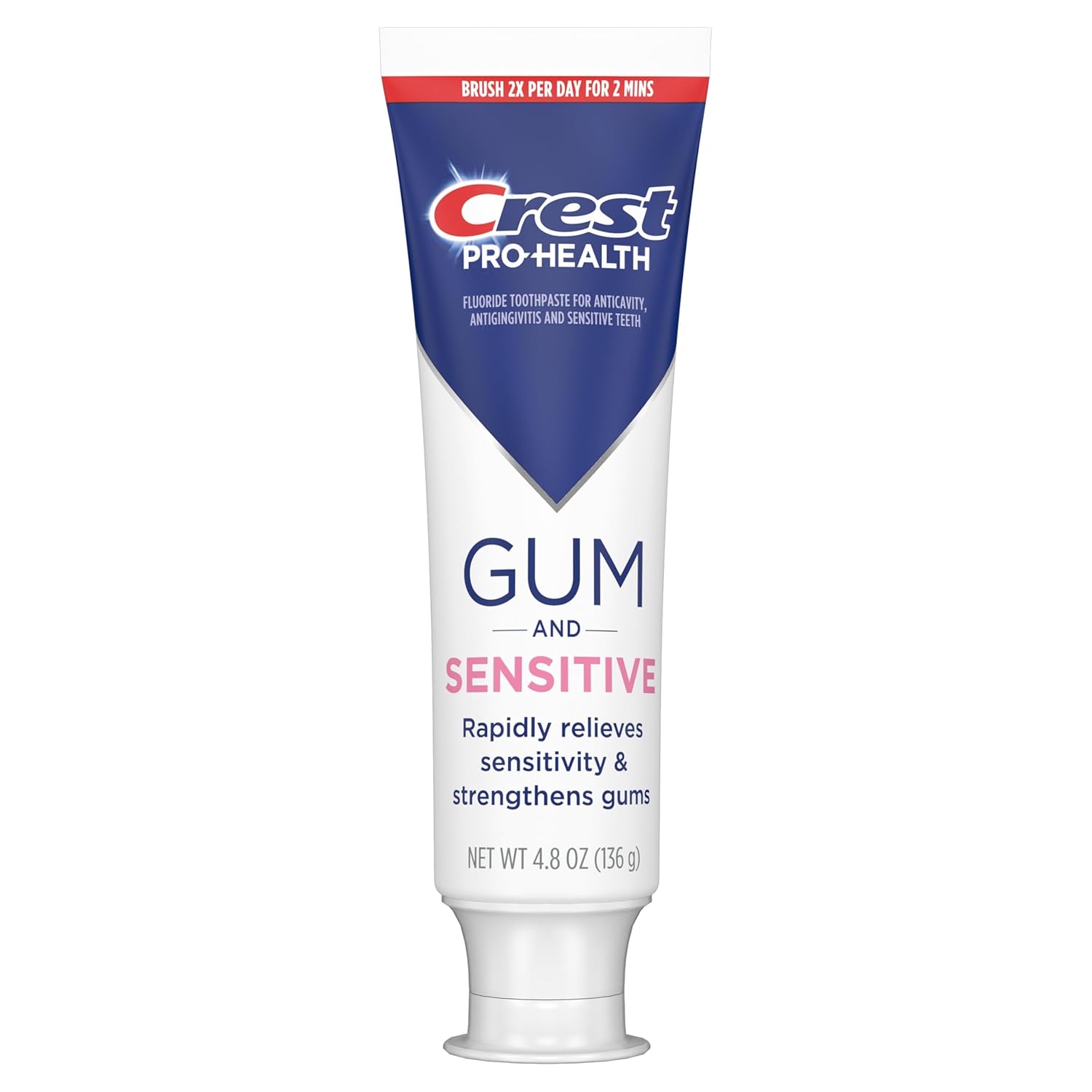 Crest Antibacterial Toothpaste 4.8oz (3-Pack) – Clinically Proven Focus Support & Gum Health for Busy Adults