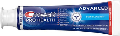 Crest Pro-Health Advanced Deep Clean Mint Toothpaste as Part of a Calming Daily Wellness Ritual for Sensitive Teeth and Gums, 2 Pack