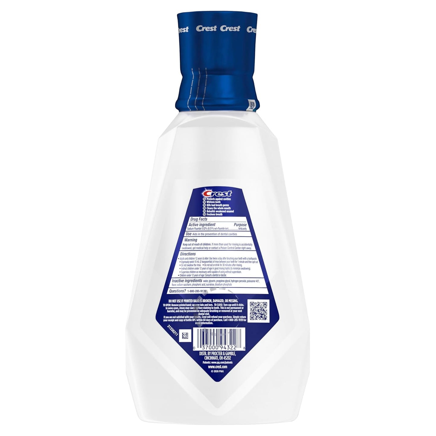Crest Pro-Health Advanced Whitening Mouthwash – Simple, Alcohol-Free Oral Care Essentials