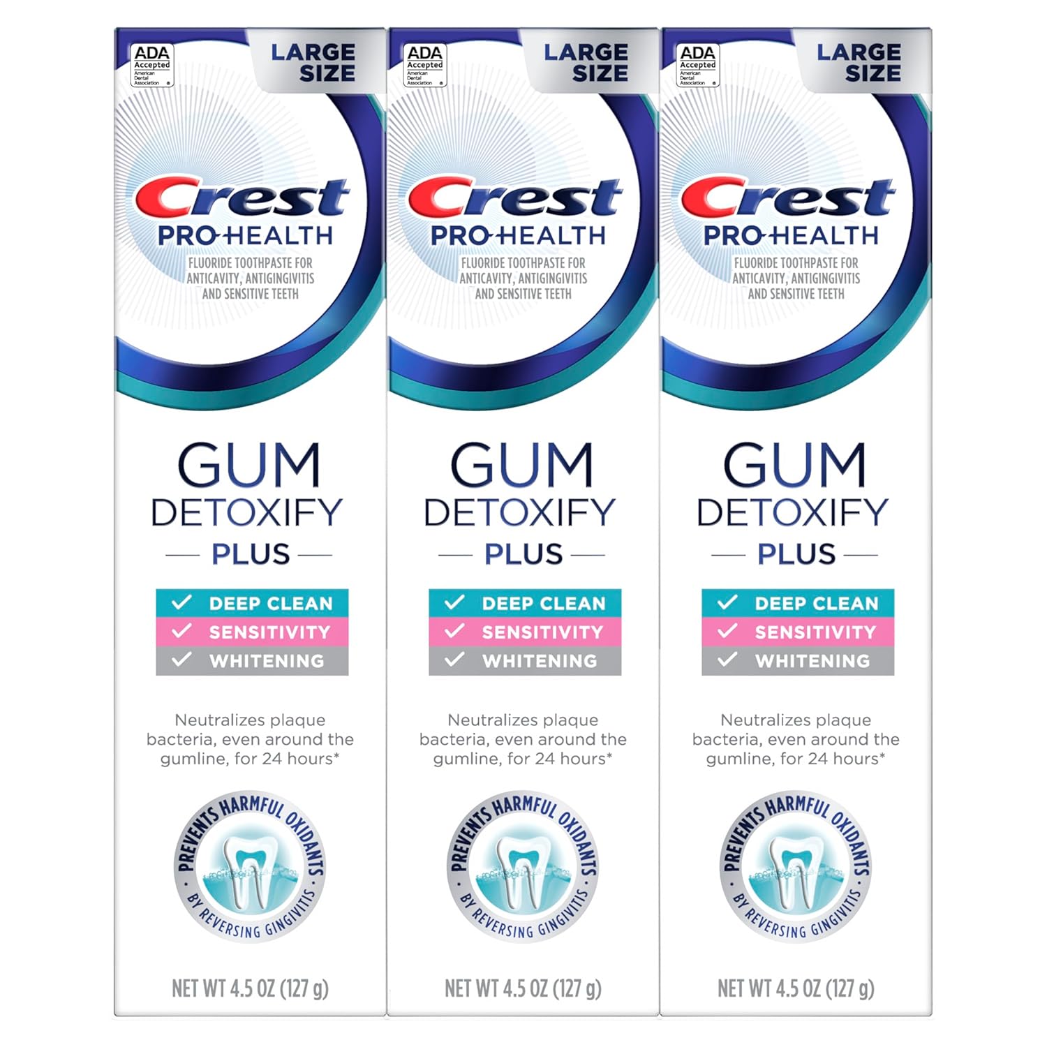 Crest Pro-Health Gum Detoxify Plus Toothpaste – Clinically Proven Gum Protection, No-Risk Formula
