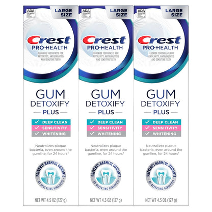 Crest Pro-Health Gum Detoxify Plus Toothpaste – Clinically Proven Gum Protection, No-Risk Formula