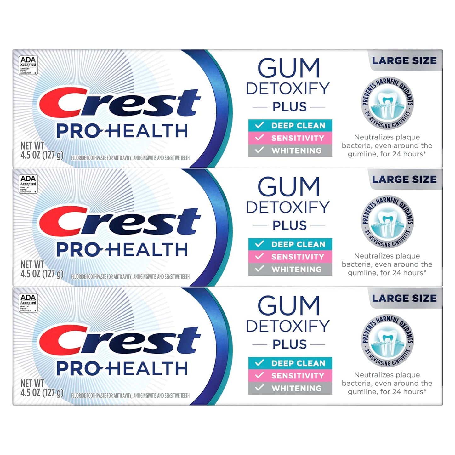 Crest Pro-Health Gum Detoxify Plus Toothpaste – Clinically Proven Gum Protection, No-Risk Formula