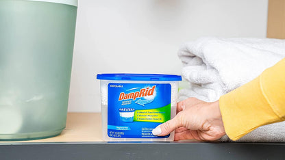 DampRid Fragrance Free Disposable Moisture Absorber 10.5 oz 3 Pack – Electric-Free Basement Dehumidifier for Worry-Free Coverage