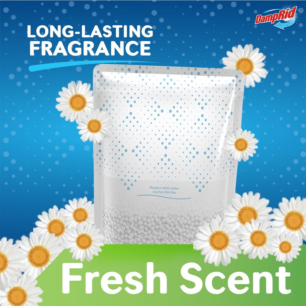 DampRid Fresh Scent Single-Use Pouch Practical Birthday Gift for Mom, Closet and Bathroom Musty Odor Solution