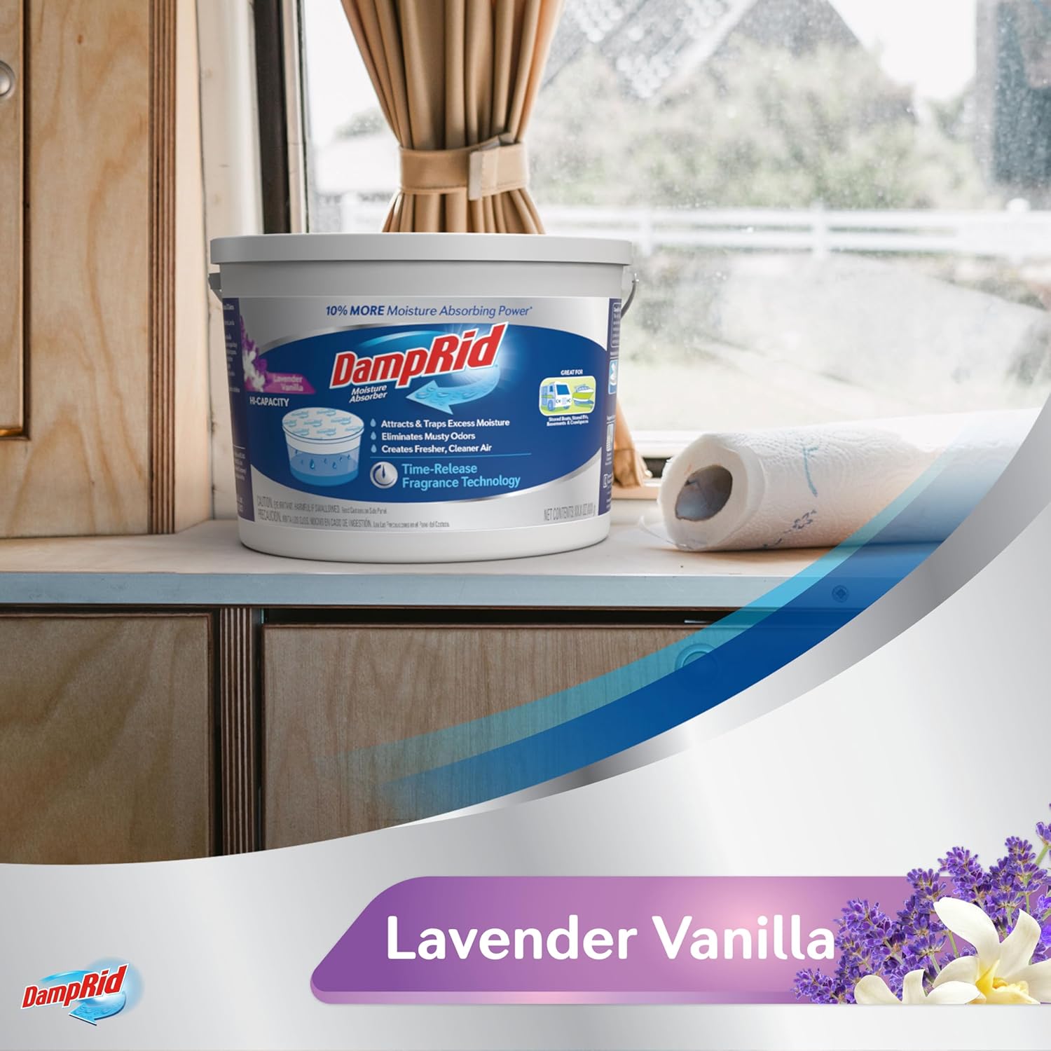 DampRid Moisture Absorber Bucket – No Electricity or Heat Required, Worry-Free Humidity Control for Nurseries and Bedrooms, 2 lb. 15.5 oz.