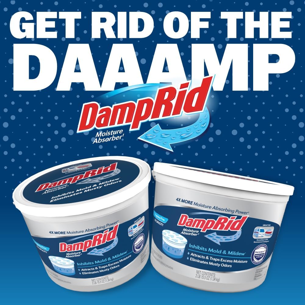 DampRid Moisture Absorber Bucket – No Electricity or Heat Required, Worry-Free Humidity Control for Nurseries and Bedrooms, 2 lb. 15.5 oz.