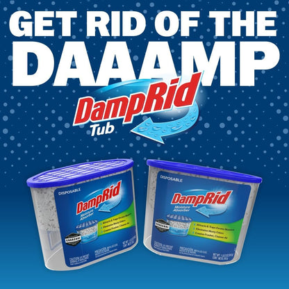 DampRid Unscented Moisture Absorber – Worry Free Odor Control for Crawl Spaces and Utility Closets, No Power Source Required