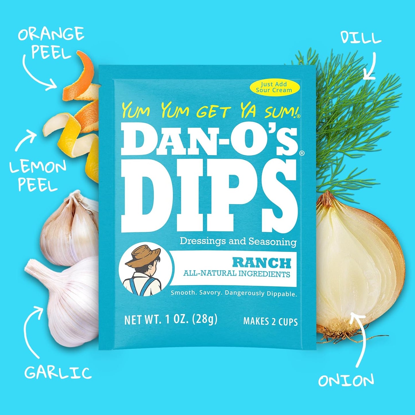 Dan-O's Dips 8-Pack – Kid-Friendly Snack Seasoning for Lunchboxes and After-School Plates