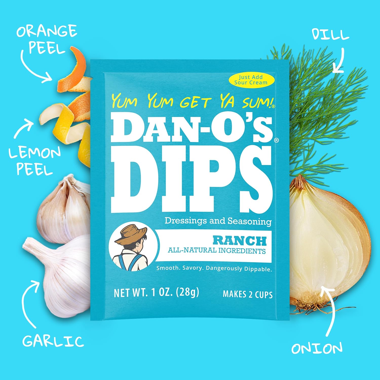Dan-O's Dips 8-Pack – Kid-Friendly Snack Seasoning for Lunchboxes and After-School Plates