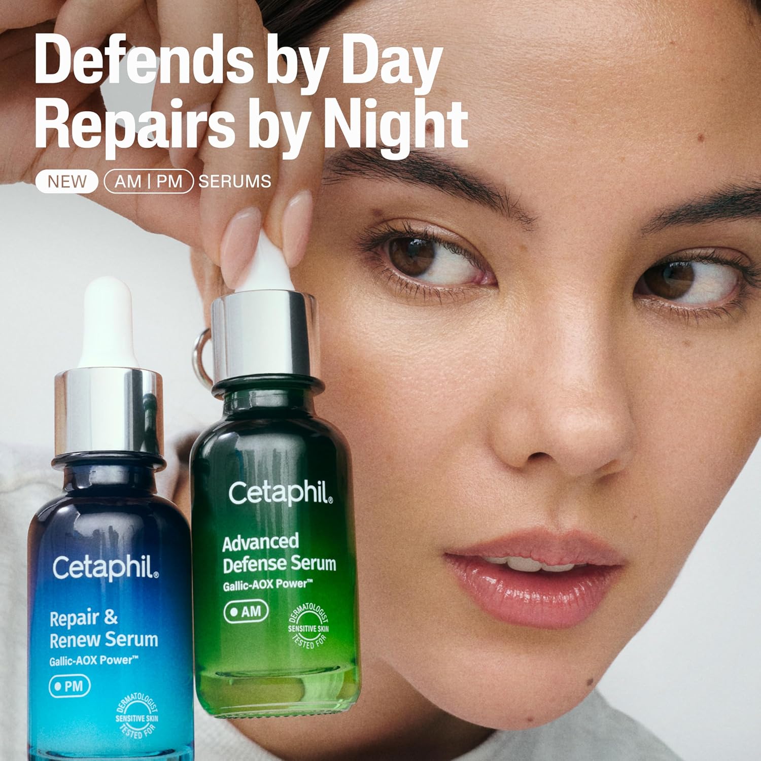designed as a pm serum to be paired with cetaphil advanced defense serum (am) for full-day coverage