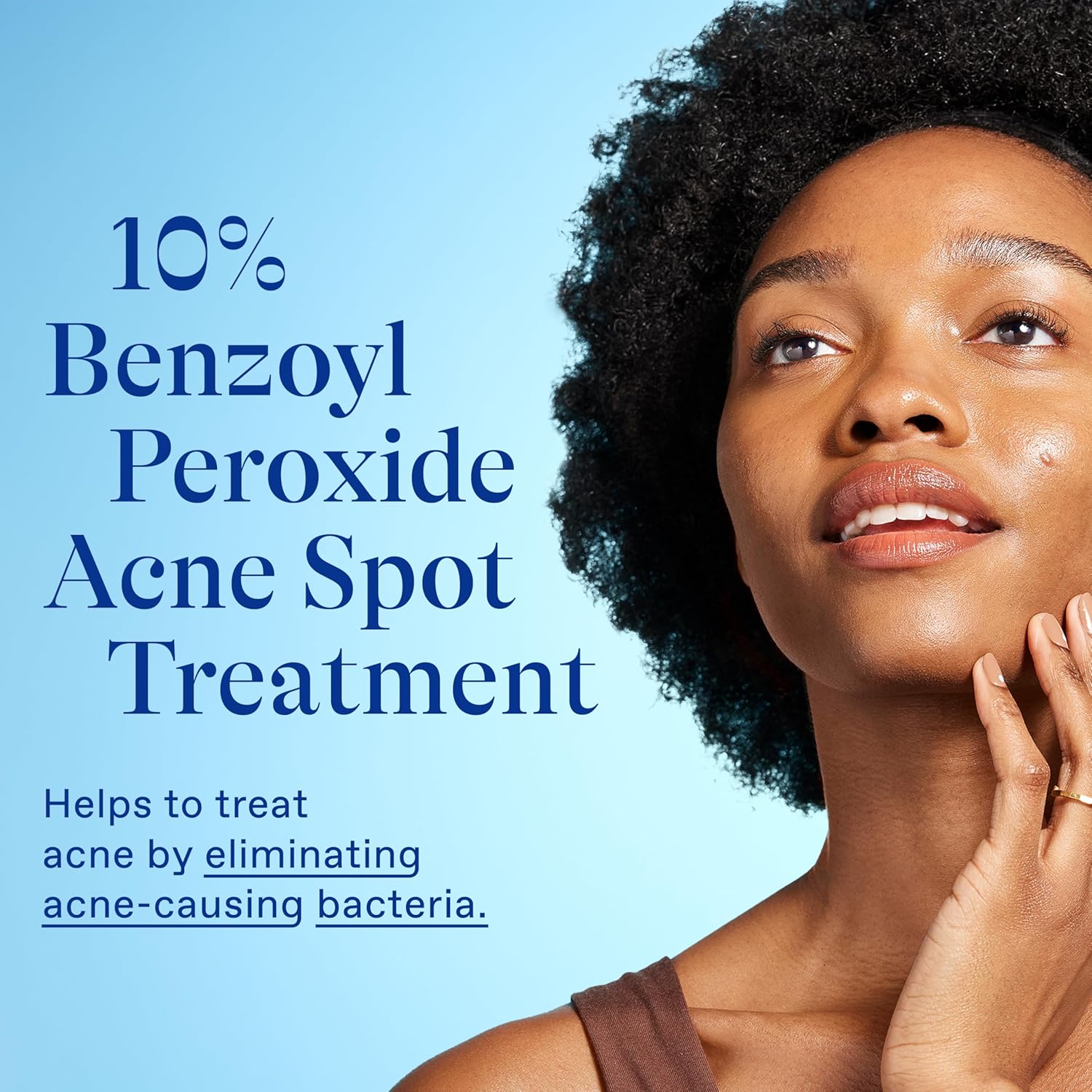 Differin 10% Benzoyl Peroxide Spot Treatment – Family Bathroom Essential for Teen Acne, 1 oz Gel
