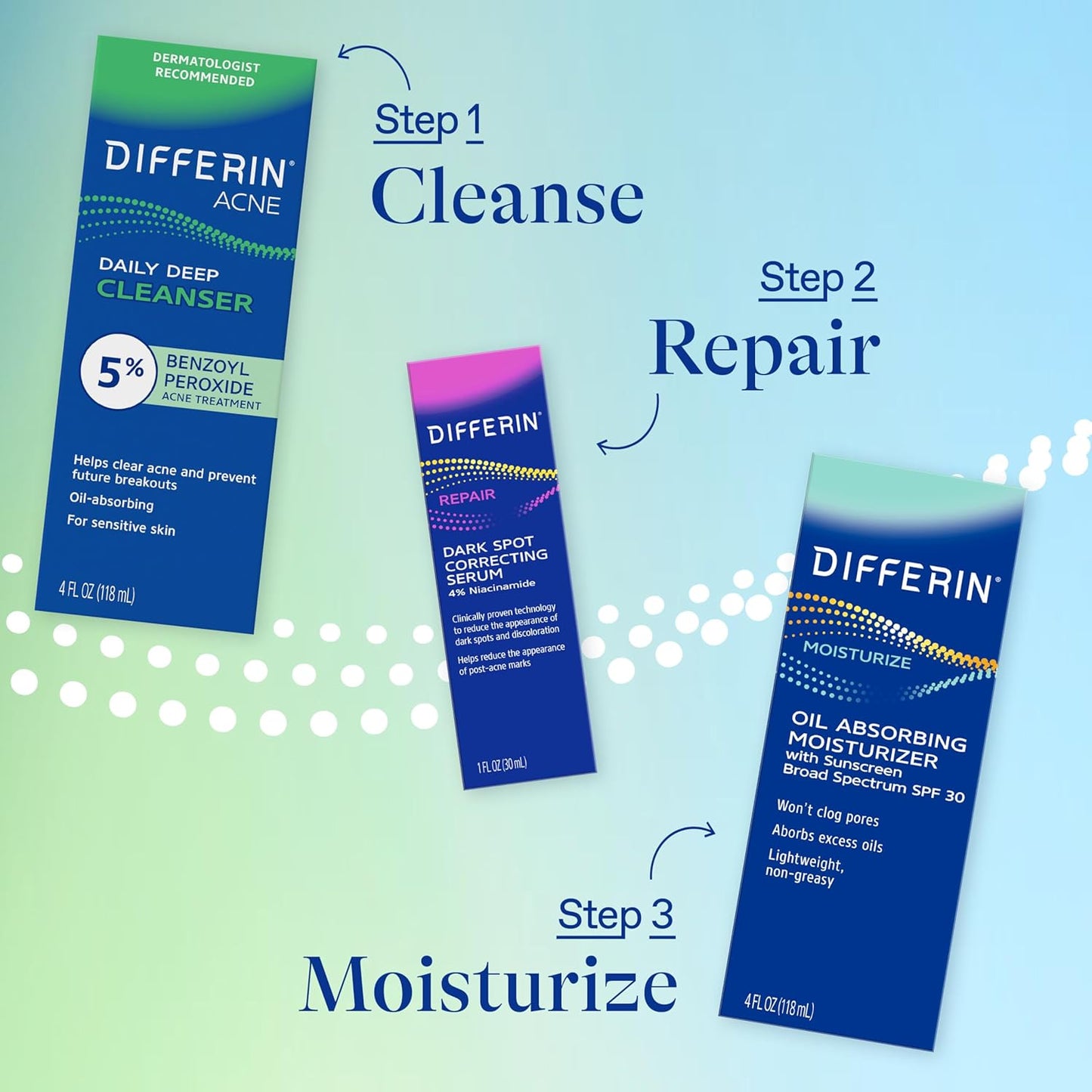Differin 5% Benzoyl Peroxide Acne Face Wash – Soothing Daily Cleanser for Self-Care Routines