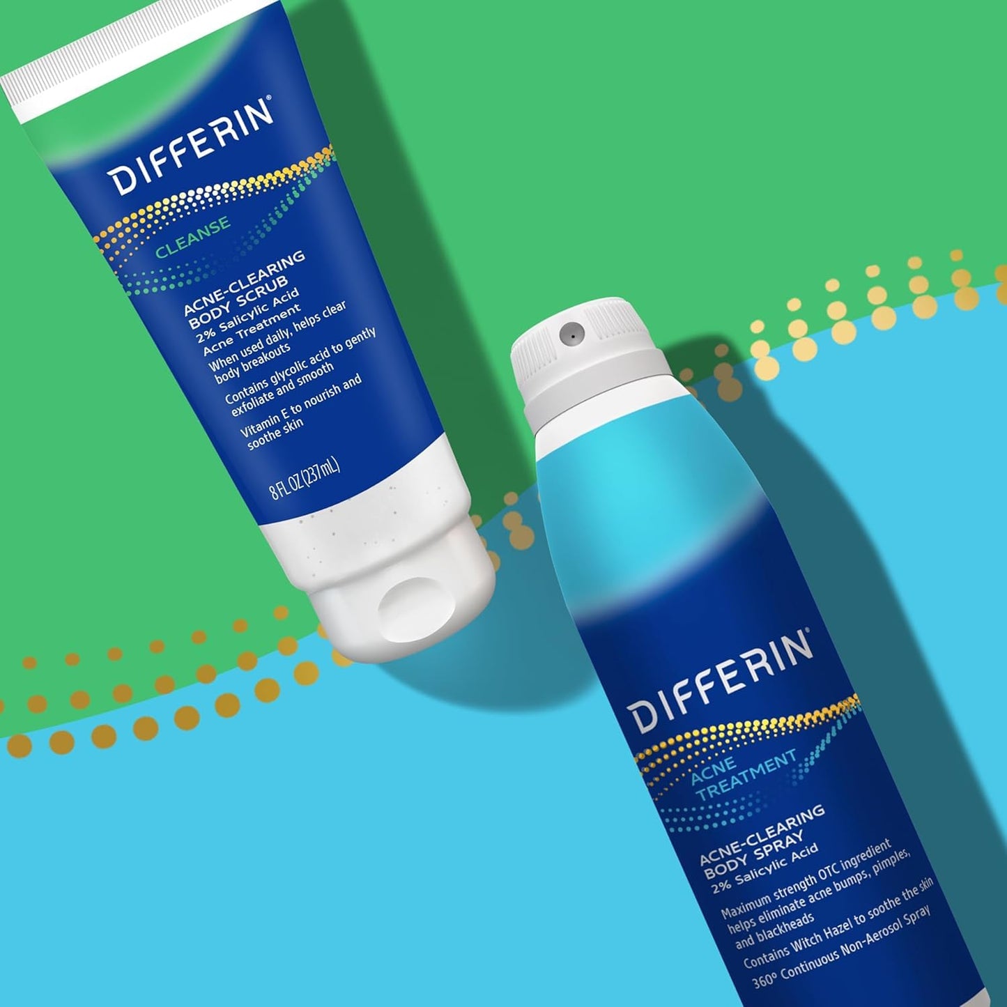 Differin Body Acne Treatment – Fast-Acting Pre-Meeting Confidence Boost for Clearer Skin, 6 oz Twist-Lock Spray