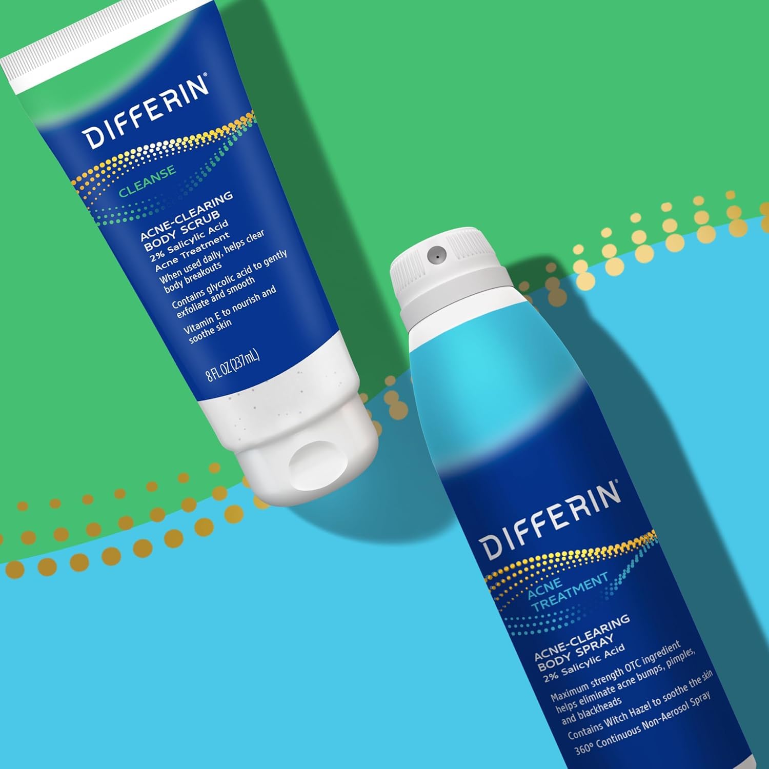 Differin Body Acne Treatment – Fast-Acting Pre-Meeting Confidence Boost for Clearer Skin, 6 oz Twist-Lock Spray