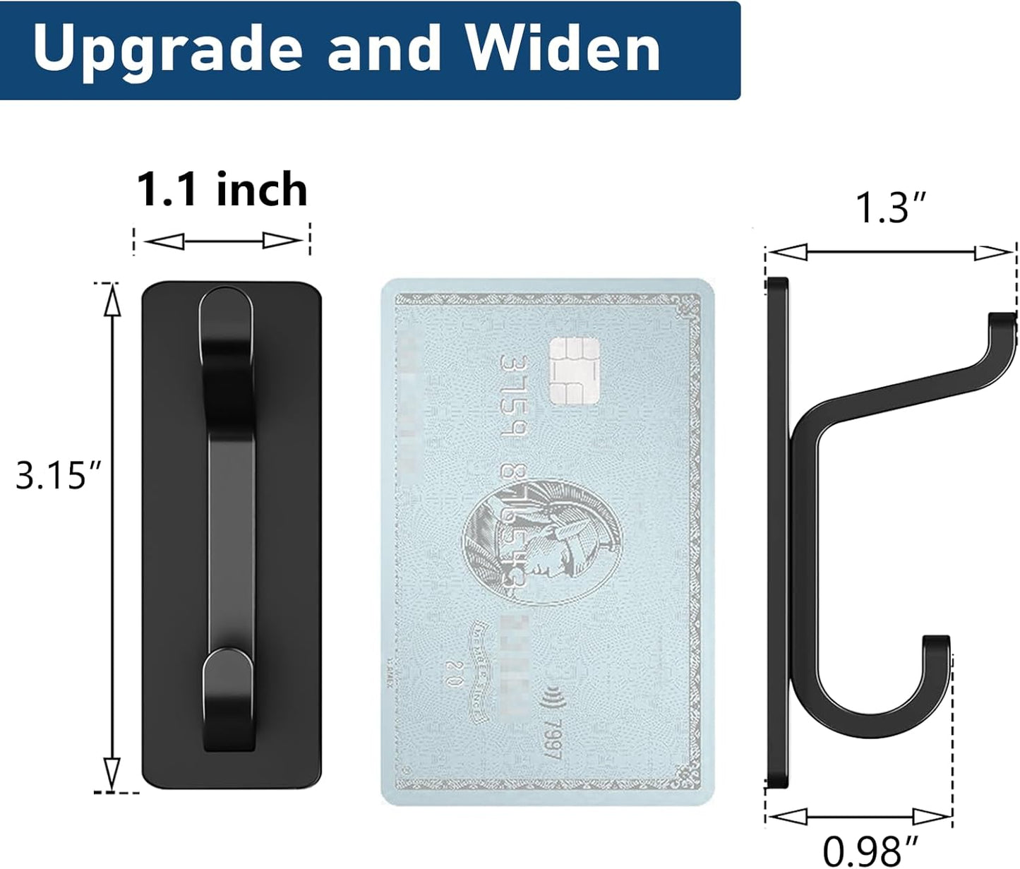 double-hook design delivering 8 hook ends per 4-pack for doubled storage