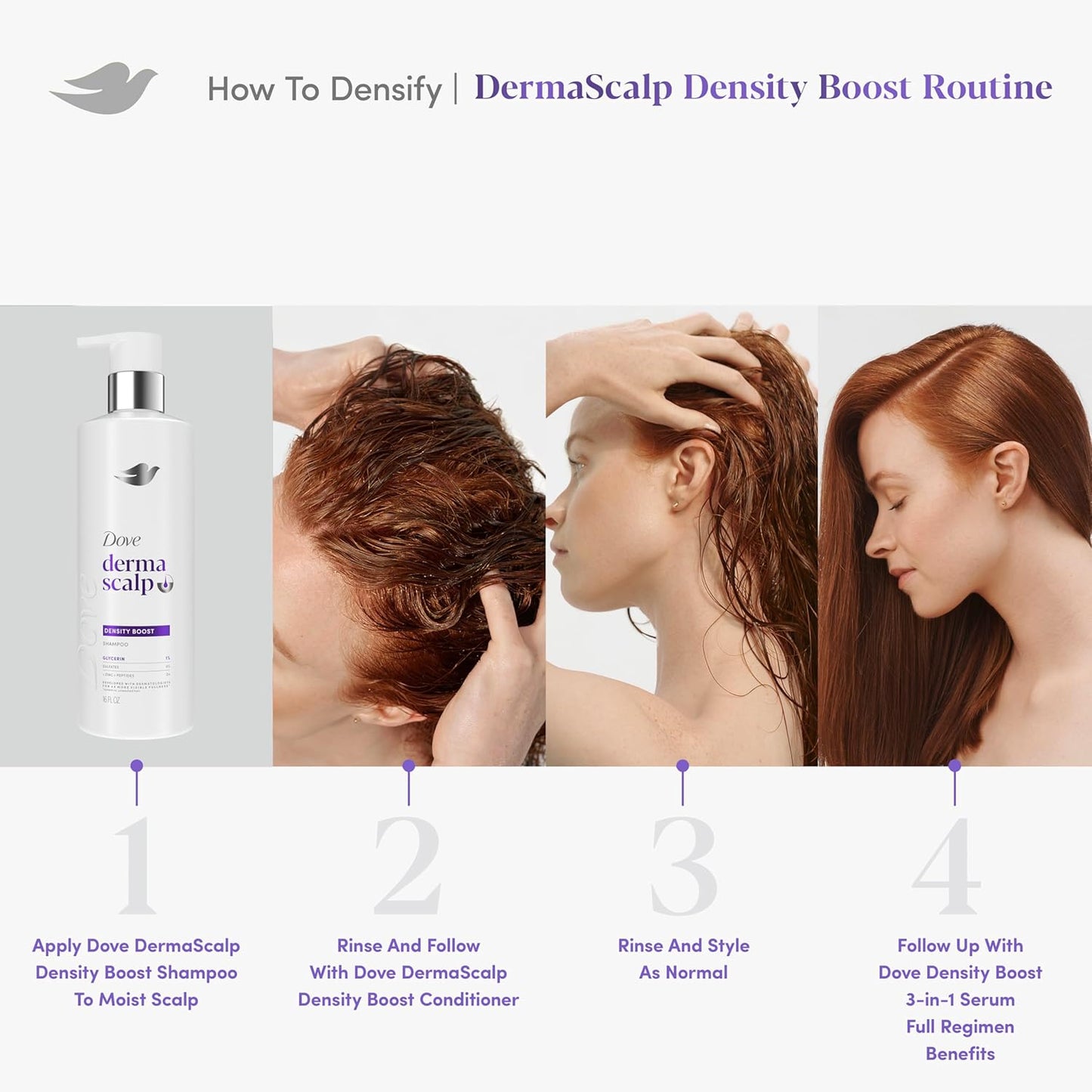 Dove Derma Scalp Density Boost Shampoo – Housewarming Gift for the Wellness Lover, Volumizing Daily Shampoo