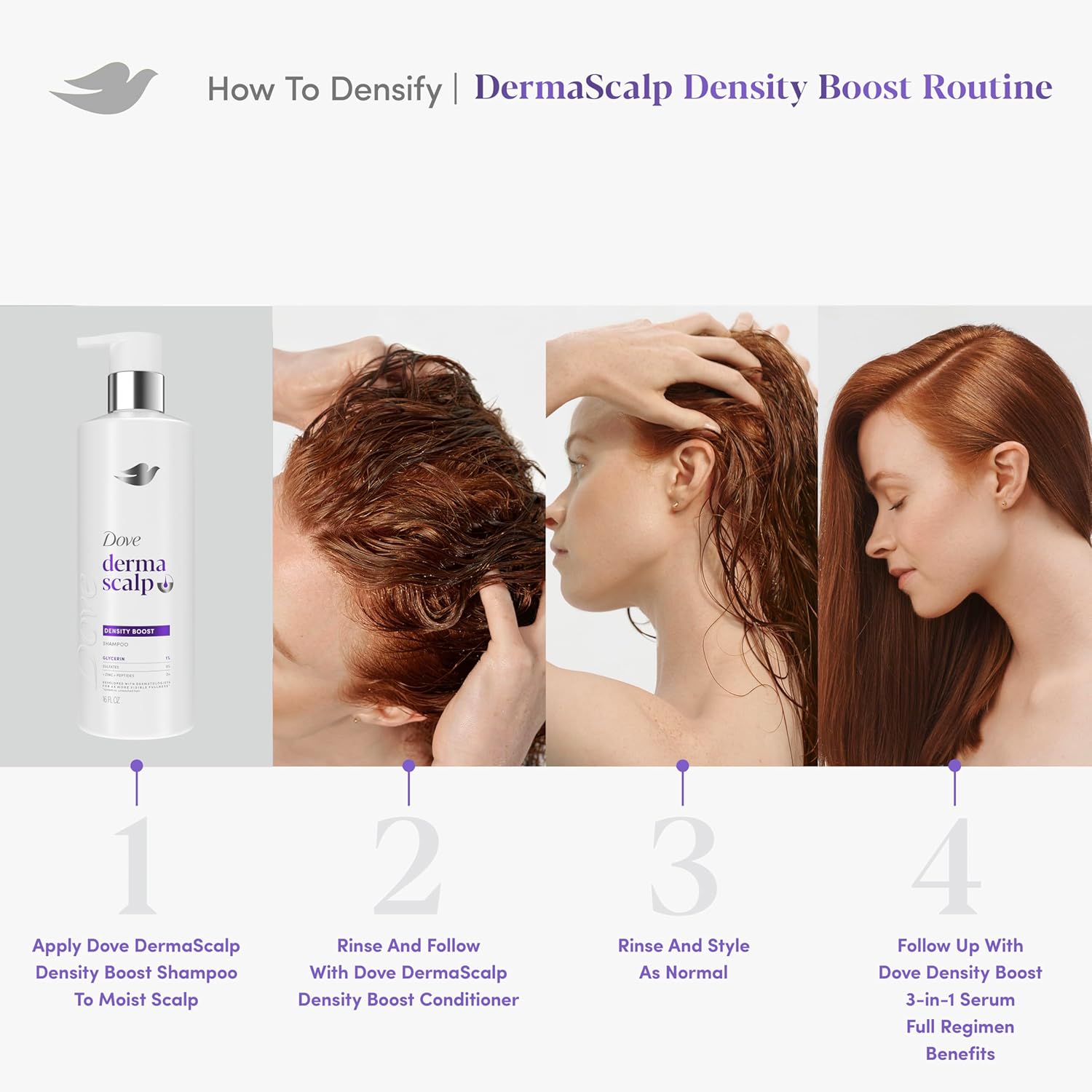 Dove Derma Scalp Density Boost Shampoo – Housewarming Gift for the Wellness Lover, Volumizing Daily Shampoo