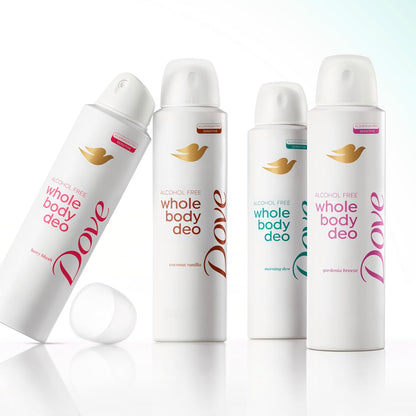 Dove Whole Body Deo Alcohol Free Deodorant Spray for Women – Travel-Size Gym Bag Deodorant, 4 oz