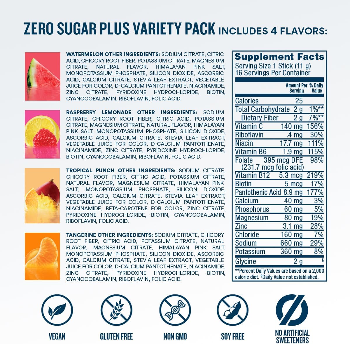DripDrop Zero Sugar Plus - Minimalist Hydration Routine with Zero Sugar and No Artificial Dyes, Intentional Wellness