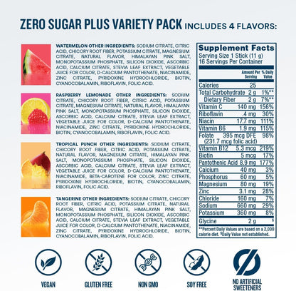 DripDrop Zero Sugar Plus - Minimalist Hydration Routine with Zero Sugar and No Artificial Dyes, Intentional Wellness