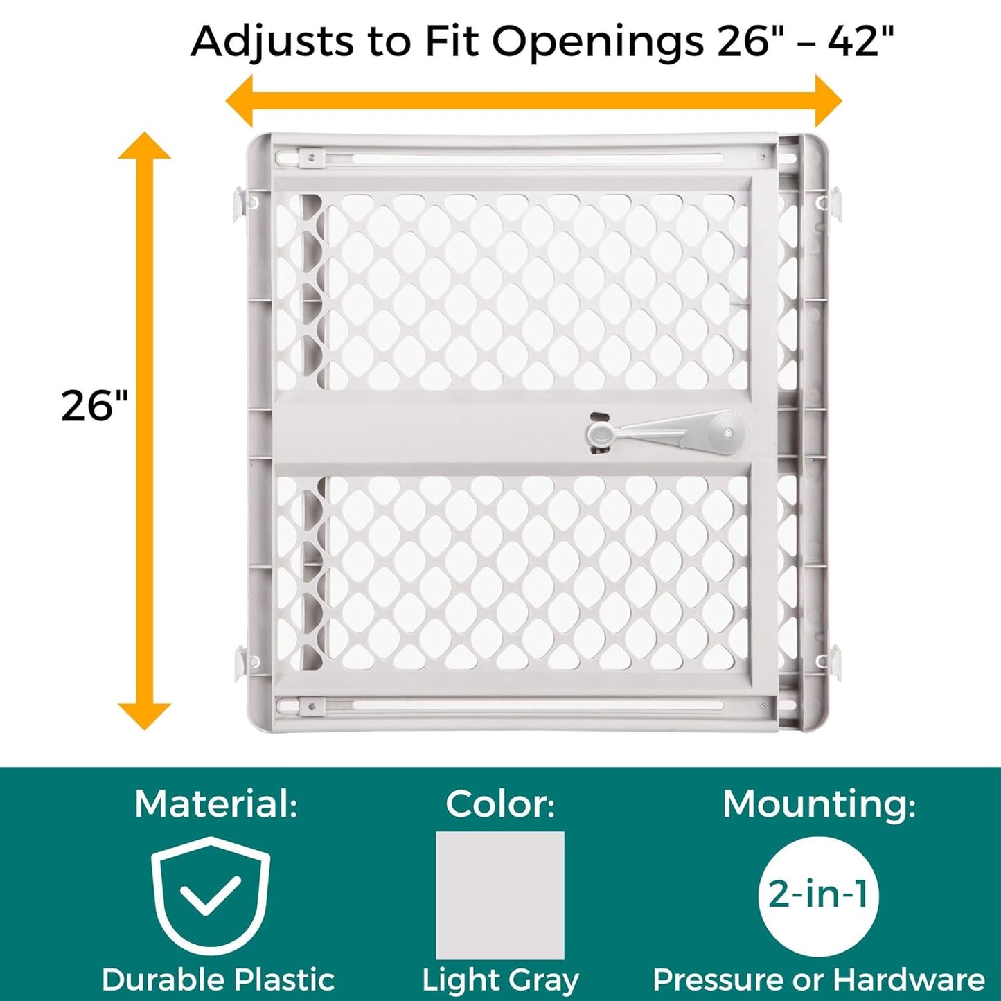 dual mounting system: pressure-fit handle plus included wall cups and hardware kit