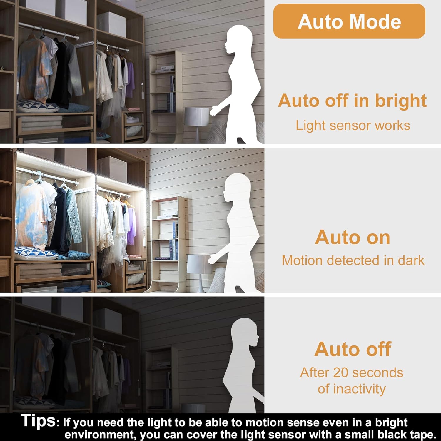 dual operating modes: manual push-button or fully automatic motion activation