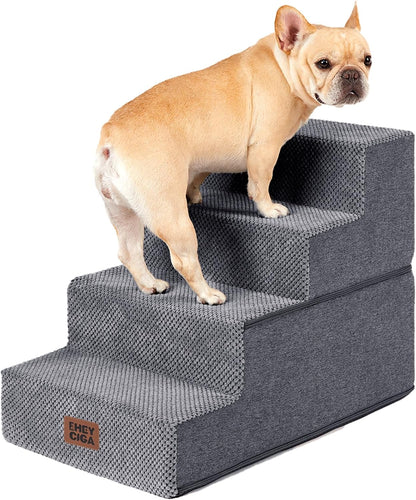 EHEYCIGA Dog Steps for Couch and Bed – Anti-Tip Foam Stair with Internal Support Board