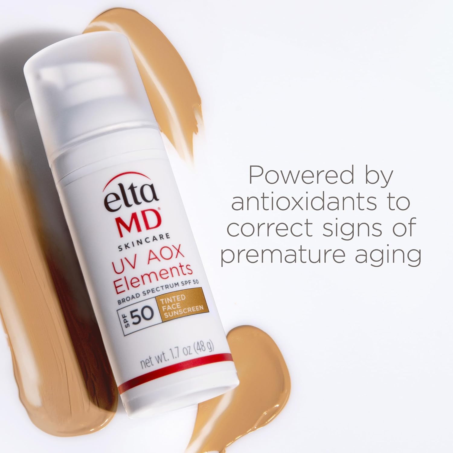 EltaMD Mineral Tinted Sunscreen SPF 50 with Antioxidants – Soothing Self-Care Step for Stressed Skin