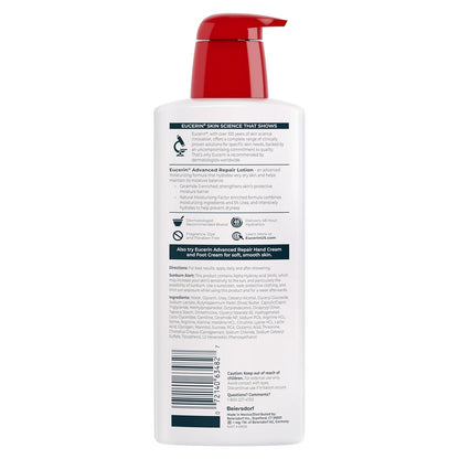Eucerin Advanced Repair Lotion – Premium Gift for Mom or Her, Dermatologist-Recommended Hydration