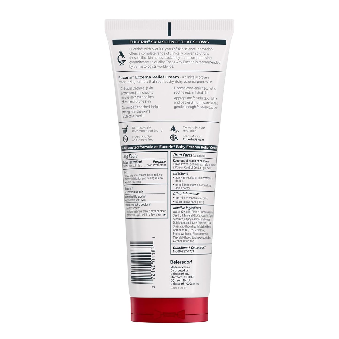 Eucerin Eczema Relief – Elevated Eczema Care with Ceramides & Oatmeal, Dermatologist-Recommended