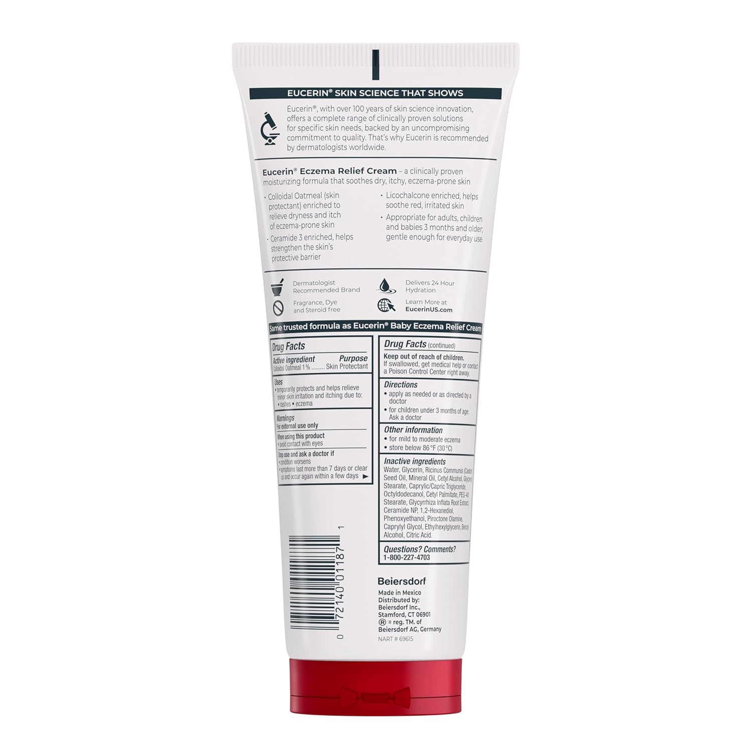Eucerin Eczema Relief – Elevated Eczema Care with Ceramides & Oatmeal, Dermatologist-Recommended
